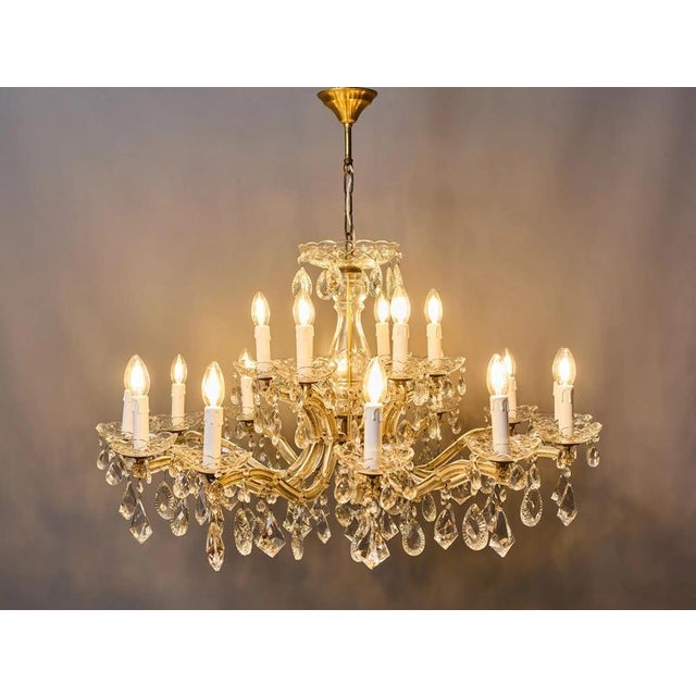 Large Crystal Maria Theresa 18-Light Chandelier For Sale - Image 6 of 13