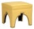 Marnix Cube Stool - Yellow Linen For Sale