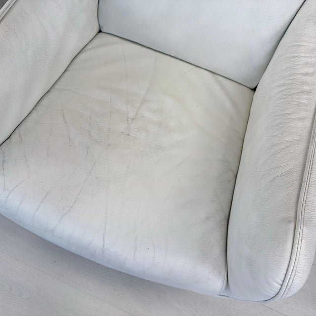 White Natuzzi Italia Platea Armchairs - A Pair For Sale - Image 8 of 13