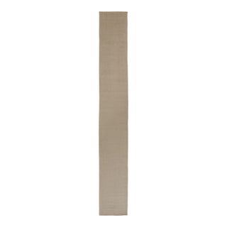 Rug & Kilim’s Modern Textural Extra-Long Runner Rug in Cream Tones For Sale