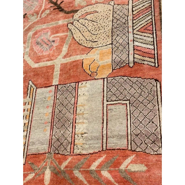 1940s Vintage Hand Knotted Vintage Khotan Rug For Sale - Image 10 of 12