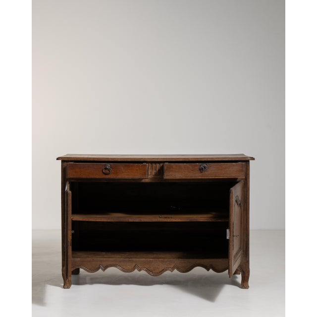 Early 19th Century Louis XV Oak Buffet in Original Patina For Sale - Image 12 of 17