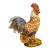 Large Vintage Mid Century Hand Painted Ceramic Rooster & Sunflowers Statue/Figurine For Sale