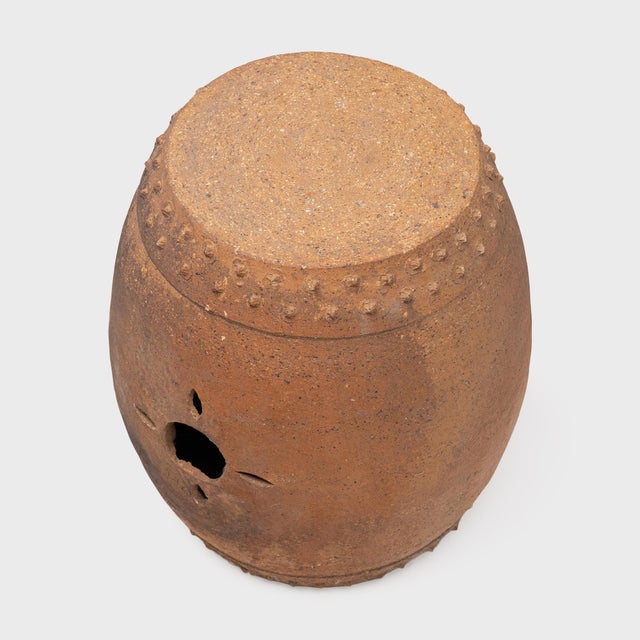 Chinese Chinese Studded Terracotta Drum, C. 1900 For Sale - Image 3 of 5