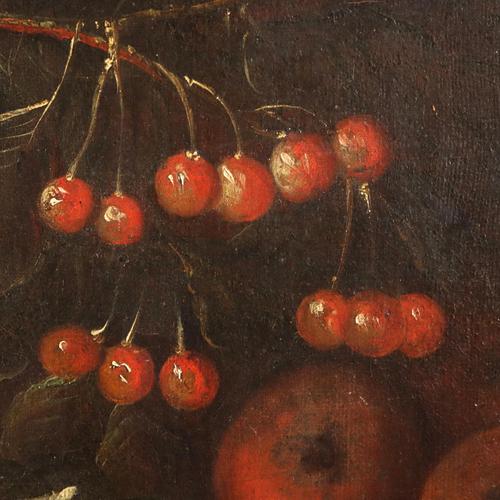Still Life with Fruit, 1700s, Oil on Canvas, Framed For Sale - Image 8 of 11