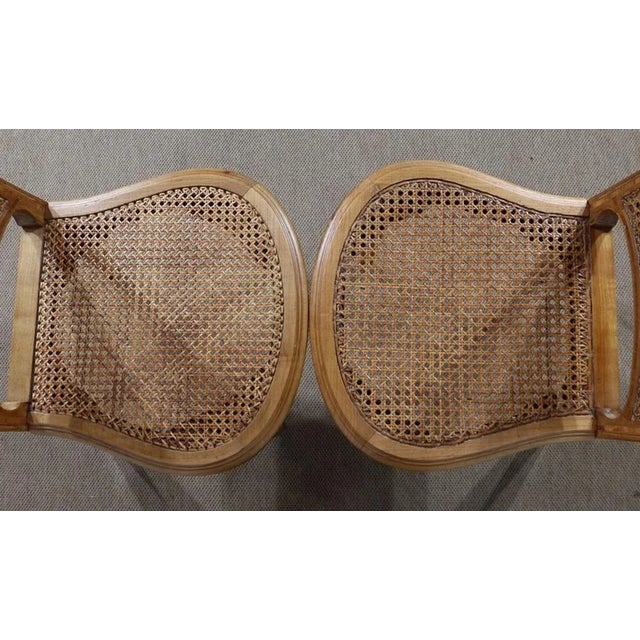 Set of Chairs in Cane & Solid Blonde Cherry, 1920s or 1930s For Sale - Image 9 of 18