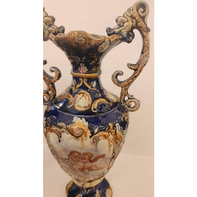Ceramic Pair of Mid 20th Century English Pottery Urns For Sale - Image 7 of 7