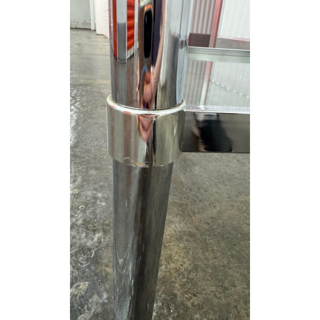 Metal Mid 20th Century Space Age Chrome Bar Cart For Sale - Image 7 of 10