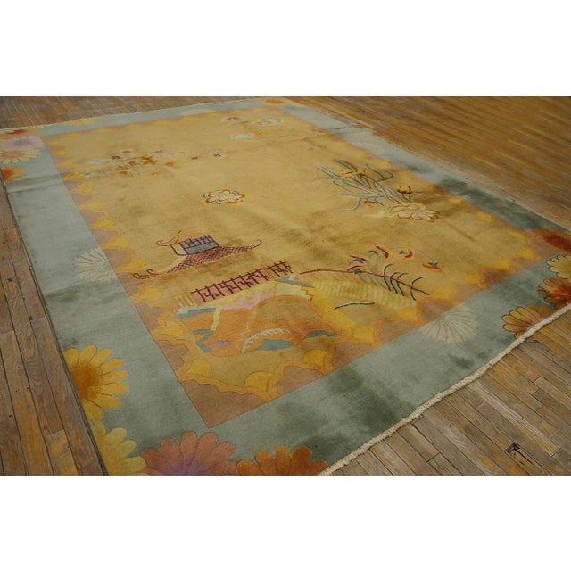 Textile 1920s Chinese Art Deco Carpet By Nichols Atelier ( 8'10" x 11'3" - 269 x 343 ) For Sale - Image 7 of 12