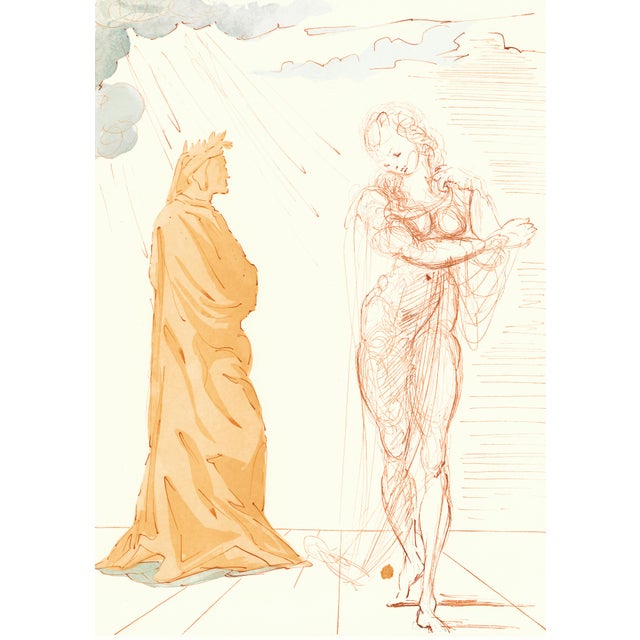 Original engraving from Salvador Dalí’s "The Divine Comedy" published by Editions d’Art Les Heures Claires, Paris, in...