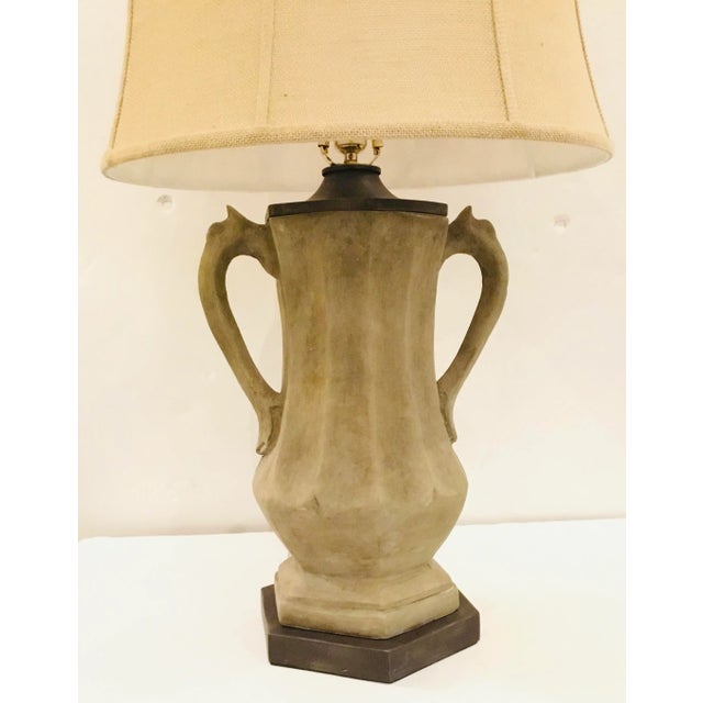 Contemporary Currey & Co. Gray Terracotta Alcovy Table Lamp For Sale - Image 3 of 7