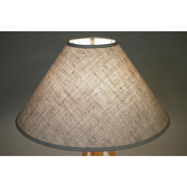 Terra Cotta Large Mid Century Modern Indigenous Southwestern Brutalist Sgraffito Terra Cotta Ceramic Art Pottery Table Lamp 1970s For Sale - Image 8 of 11