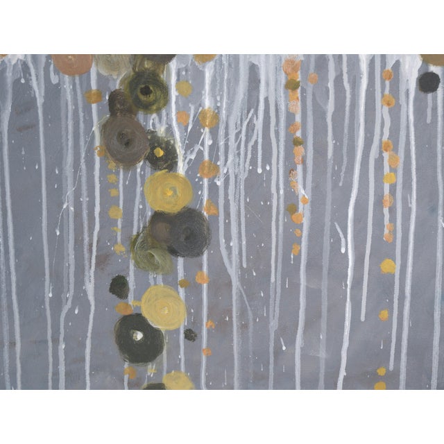 Gray Abstract Flowers - Neutral Tones Acrylic on Canvas San Francisco Abstract School For Sale - Image 8 of 9