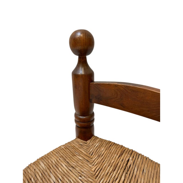 Charles Dudouyt French Rustic Brutalist Low Side Chair by Charles Dudouyt, 1940s For Sale - Image 4 of 13