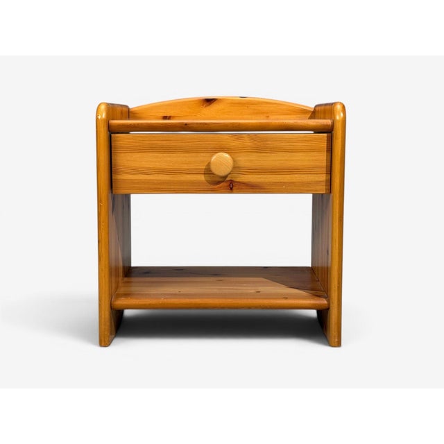 1960s Swedish Modern, Bedside Tables, Knotty Pine, Sweden, 1960s For Sale - Image 5 of 11
