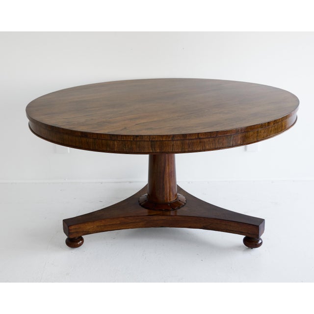 English William IV Rosewood Tilt-Top Centre Table on Tripartite Pedestal, c.1835 For Sale - Image 3 of 18
