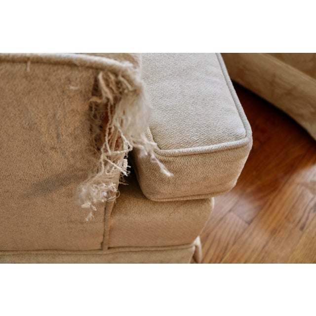 Modern Late 20th Century Attributed to Hickory Chair Furniture Re-Upholstered Damaged Arm Chairs - A Pair For Sale - Image 3 of 6