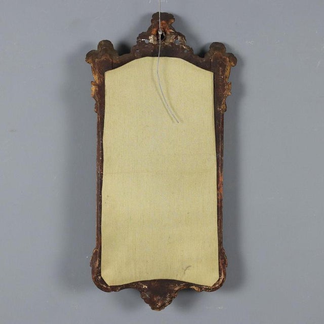 Small Gilded and Carved Wooden Mirror For Sale - Image 9 of 10