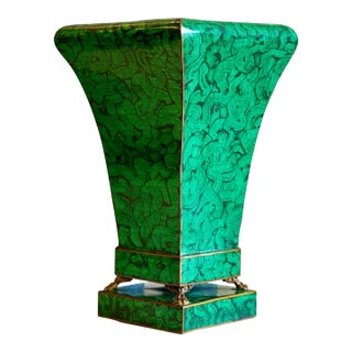 Faux Malachite Jardinere - Maitland Smith For Sale