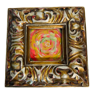 1960s Petite Mixed Media Abstract in Profiled Frame