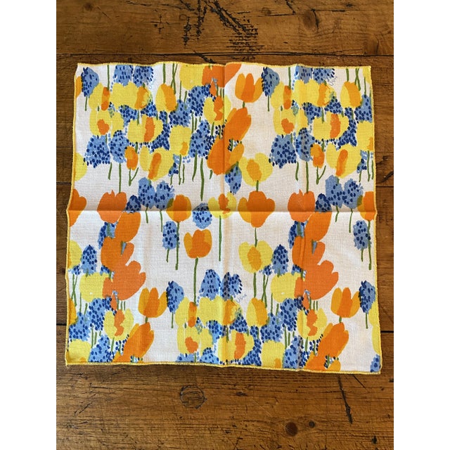 Vera Neumann Vintage Vera Neumann Floral Napkins- Set of 4 For Sale - Image 4 of 6