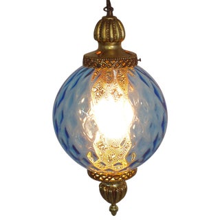 Mid-Century Modern Blown Glass Pendant Light For Sale