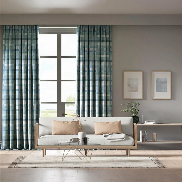 Ertha is an original screen printed contemporary check crafted using natural dyes such as elderberry red cabbage and...