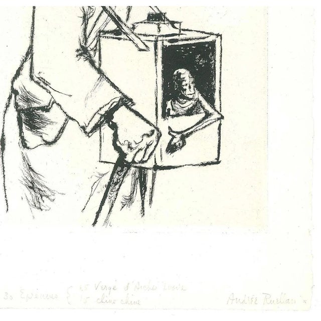 Image dimensions: 22 x 20.5 cm. Blind Man is an original artwork realized by Andrèe Ruellan in the half of the XX Century....