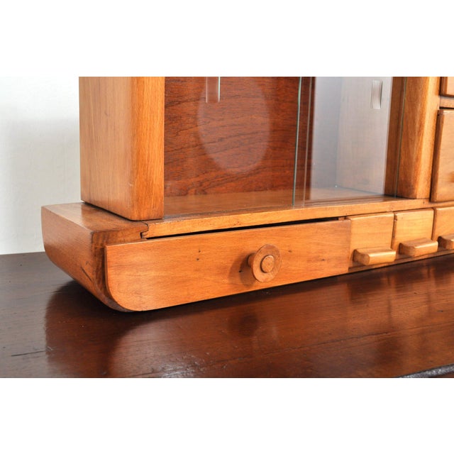 Small Beech Chest of Drawers with Display Case, 1930s For Sale - Image 6 of 11