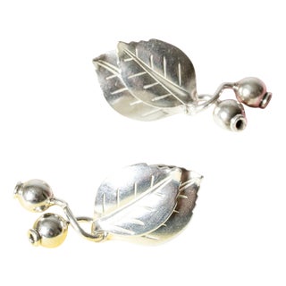 Silver Earrings from Gertrud Engel, 1952 For Sale
