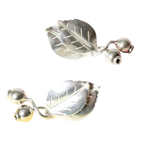 Silver Earrings from Gertrud Engel, 1952 For Sale