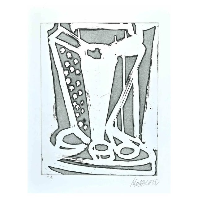 Sante Monachesi, Untitled, Original Etching, 1970s For Sale