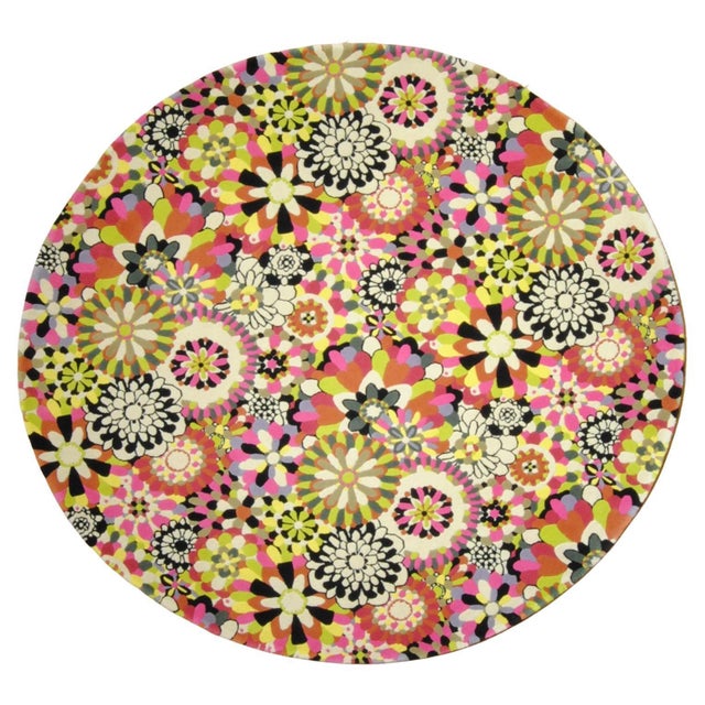 20th Century Casa Circle Multicolor Floral Rug from Missoni, 1983 For Sale - Image 11 of 11