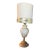 Mid 20th Century Alabaster Table Lamp With Custom Shade For Sale