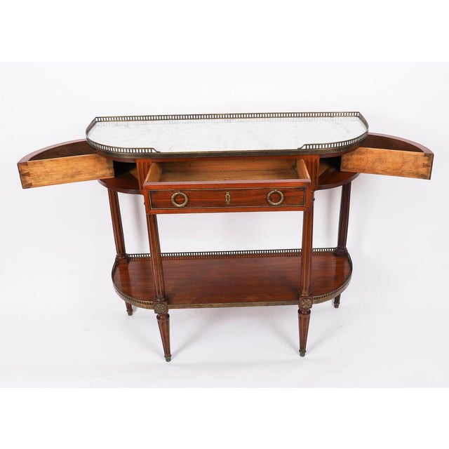 Antique French Directoire Mahogany Console Table, 1840s For Sale - Image 4 of 18