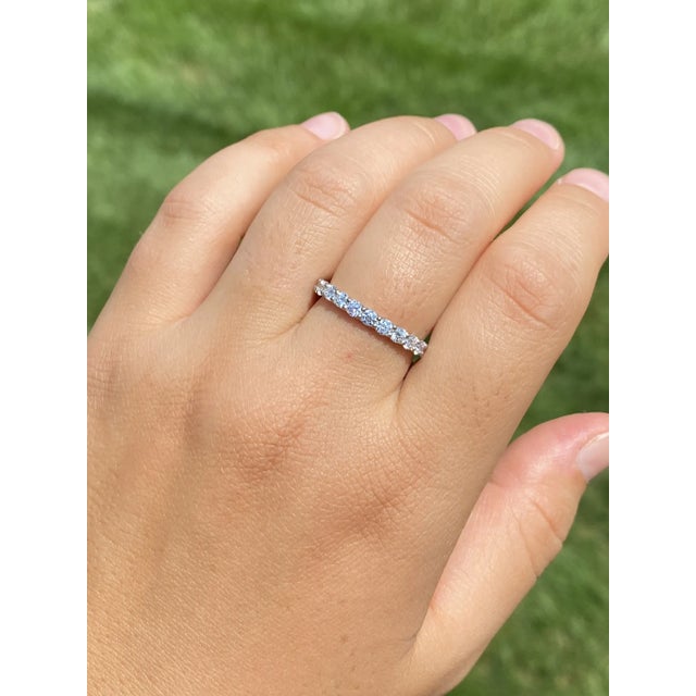 The Abrahams Path: Stackable Diamond U Band in White Gold For Sale - Image 11 of 11