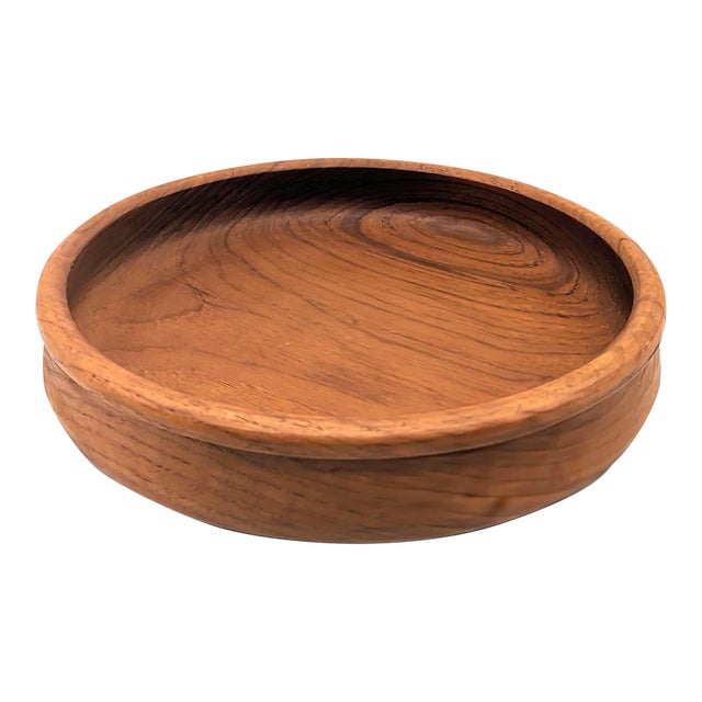 Mid 20th Century Teak Wood Nut Bowl For Sale