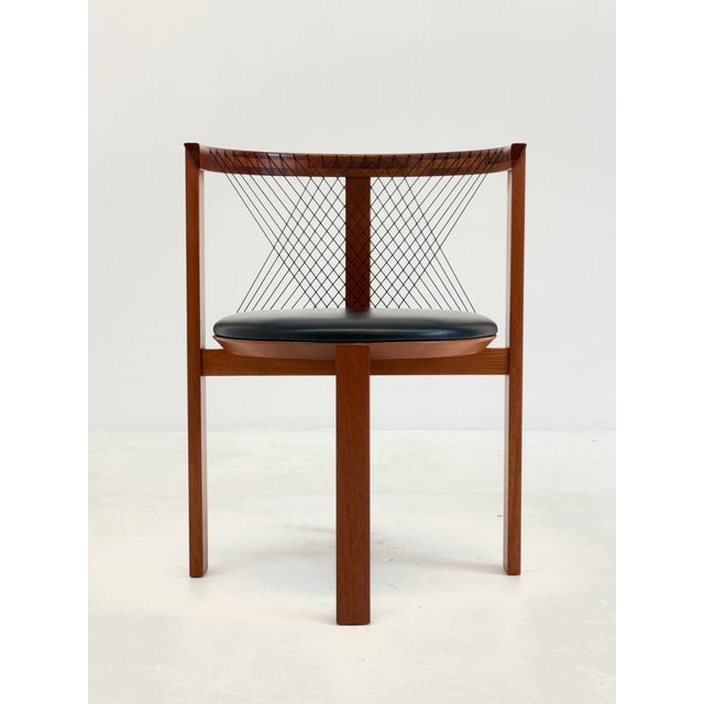 A beautiful set of four original "String" dining chairs , designed by Niels Jørgen Haugesen for Tranekær Furniture...