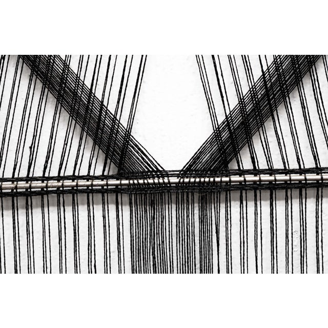 Black Peter Collingwood M. 164 No. 1 Linen Macro-Gauze Modernist Fiber Art Wall Hang For Sale - Image 8 of 8