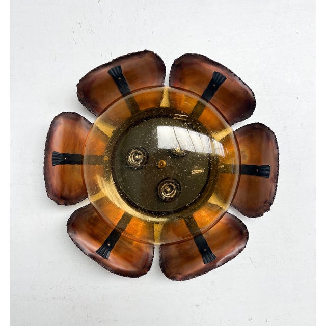 Orange Brutalist Air Bubble Ceiling Lamp from Koch & Söhne, 1960s For Sale - Image 8 of 12