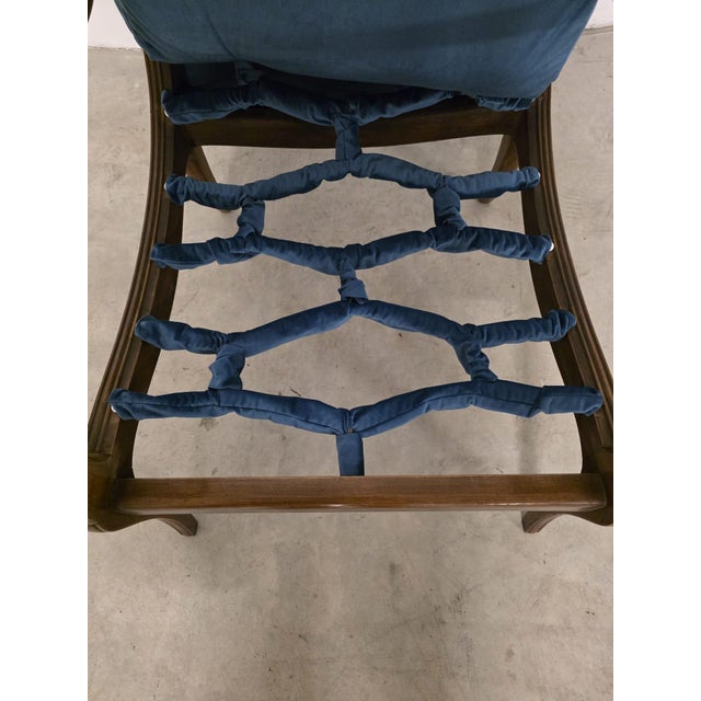 Blue Armchair attributed to Gigiotti Zanini, 1930s For Sale - Image 8 of 11