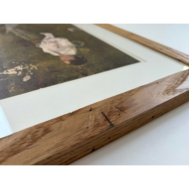 Realism Andrew Wyeth’s “The Berry Picker” Framed in American Chestnut For Sale - Image 3 of 9