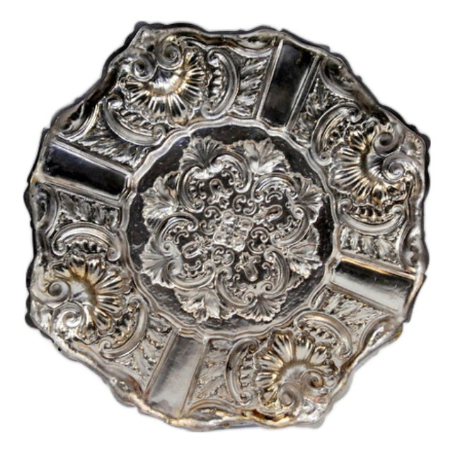 Silver Ashtray with Shell-Shaped Reliefs and Applications For Sale