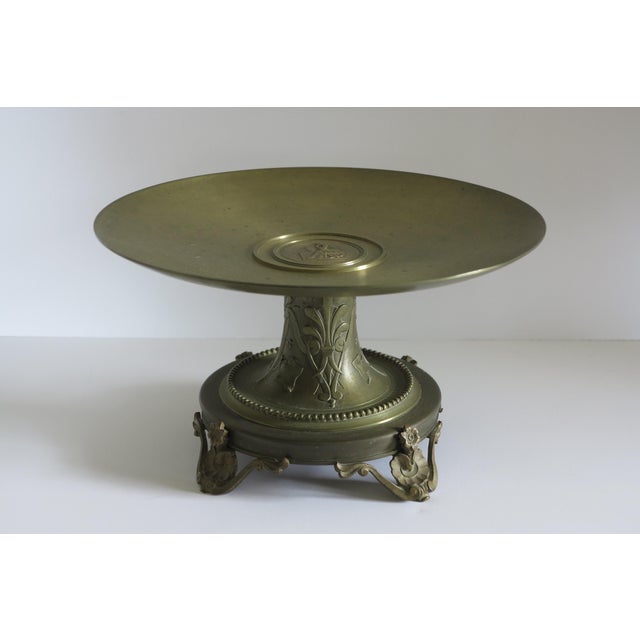 Metal 1890 Victorian French Solid Bronze Neoclassical Tazza For Sale - Image 7 of 7