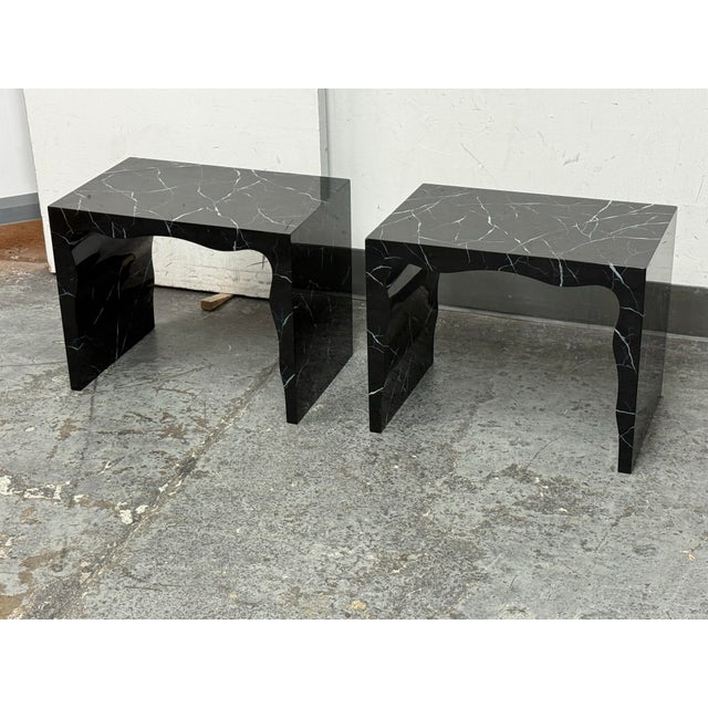 Contemporary Made Goods Foster Benches/Side Tables, Pair For Sale - Image 3 of 12