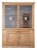 Grand Antique English Pine Cabinet With Glass Doors - Circa 1890 For Sale