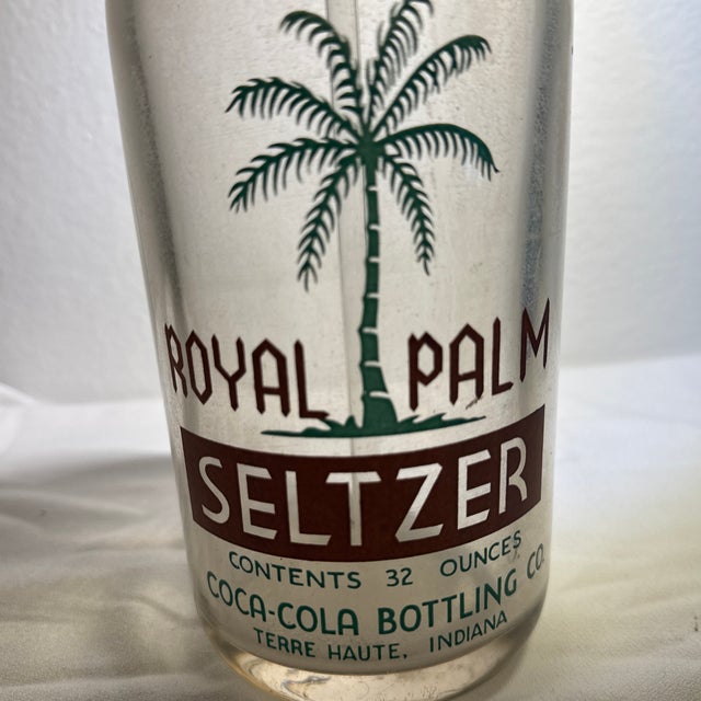 Royal Palm Seltzer Bottle Produced by Coca-Cola Bottling Co. of Terre Haute, Indiana I have not cleaned the inside of the...