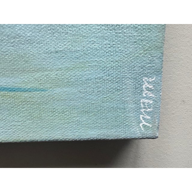 "Industrial Waterfront" Contemporary Cityscape Painting in Gray and Aqua by Mill Valley Artist Mary Anne McKernie For Sale - Image 9 of 10