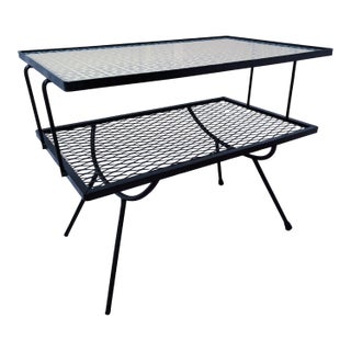 Mid-Century Modern Wrought Iron Side Table For Sale