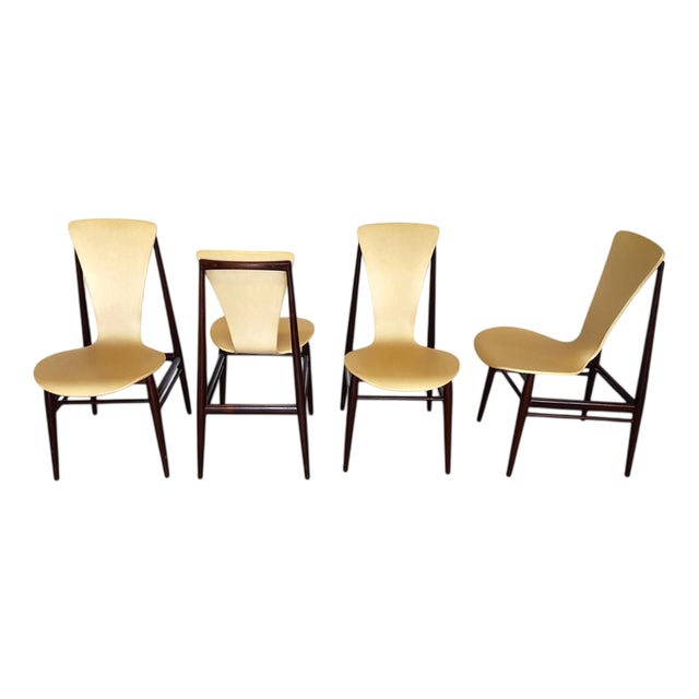 Dining Chairs in Rosewood by Inger Klingenberg, 1959, Set of 4 For Sale